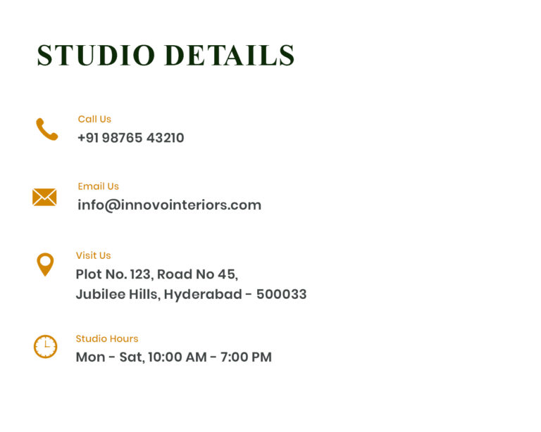 STUDIO DETAILS